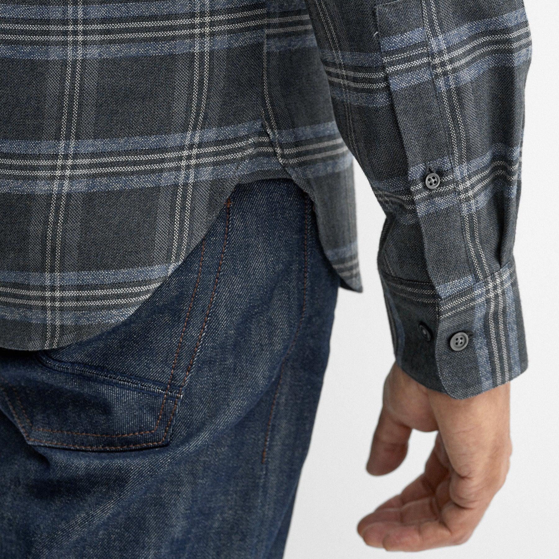 Censo Charcoal/Grey Check - Image 9