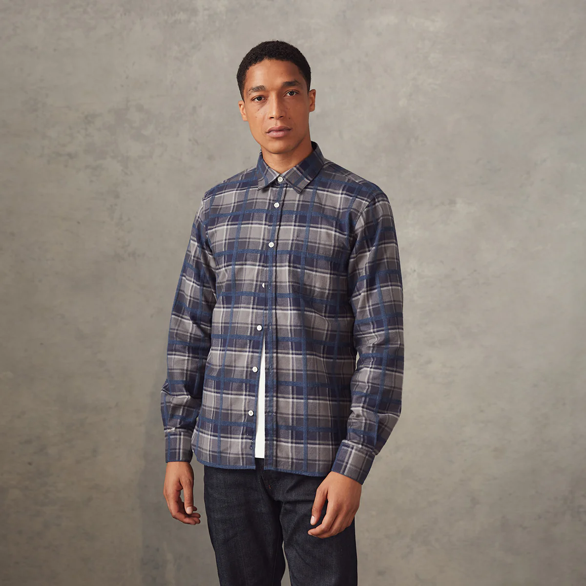 Censo Grey Blue Check - Image 3