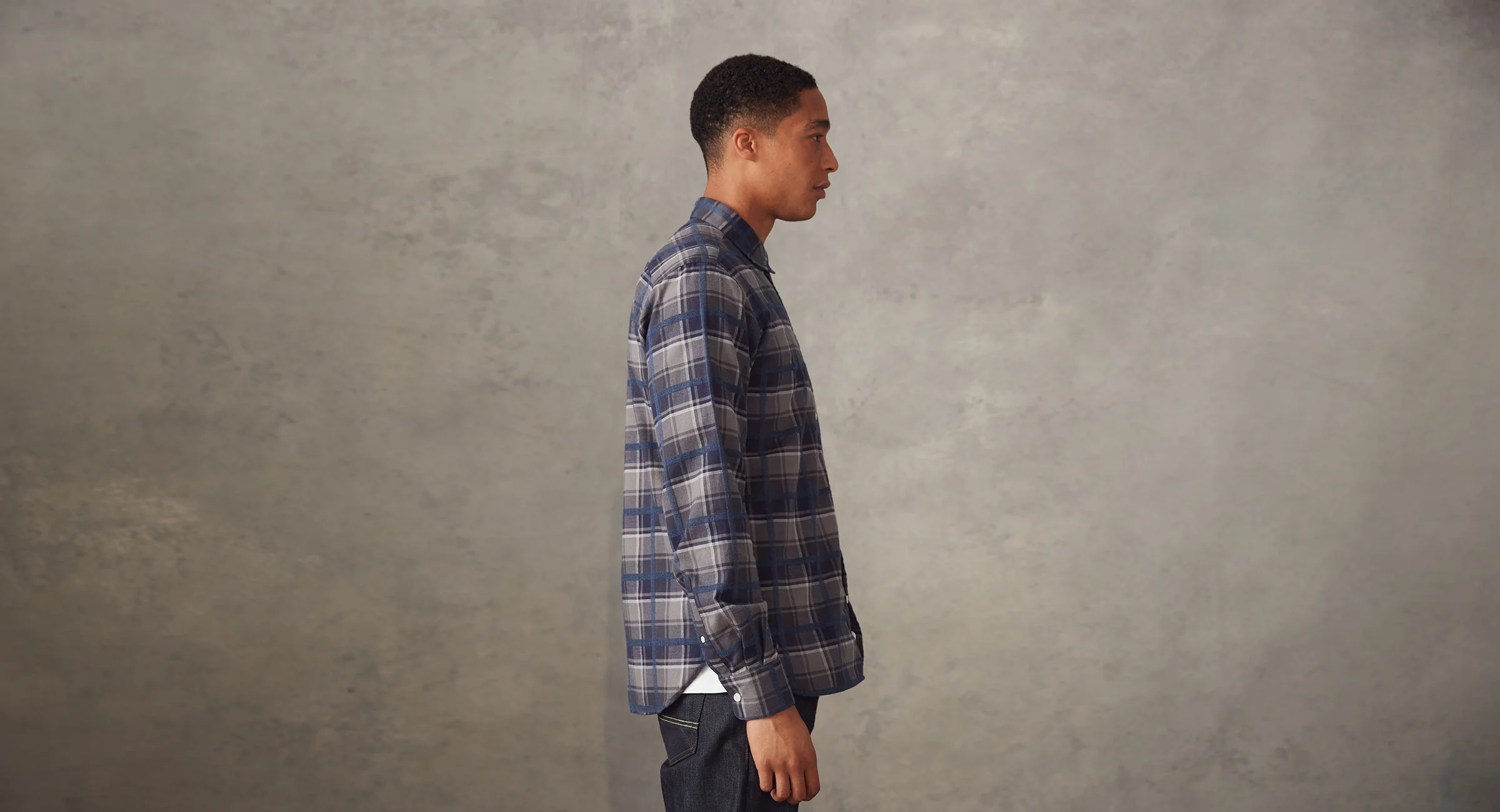 Censo Grey Blue Check - Image 5