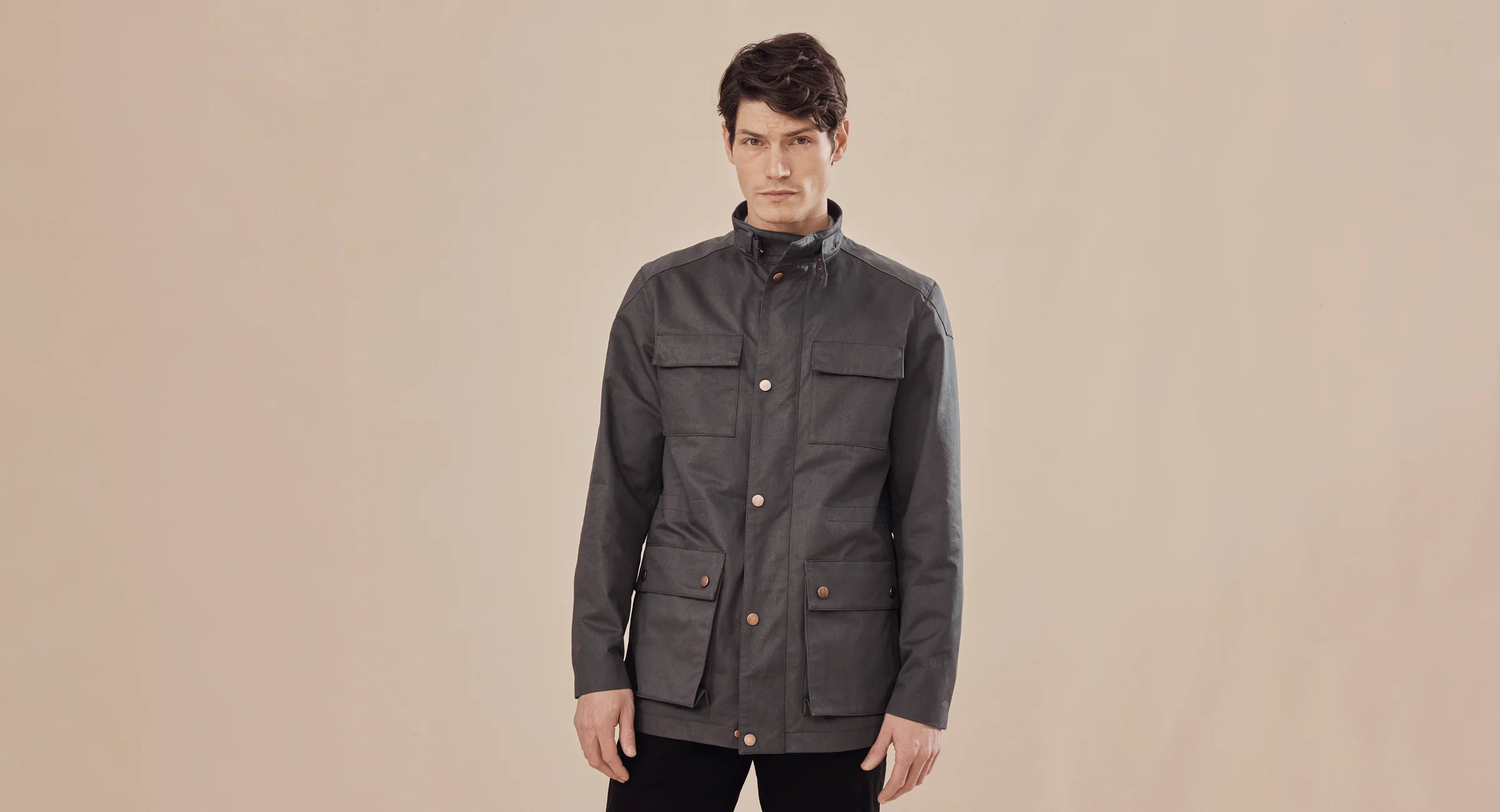 Edwinstowe Waxed Cotton Field Jacket - Image 4