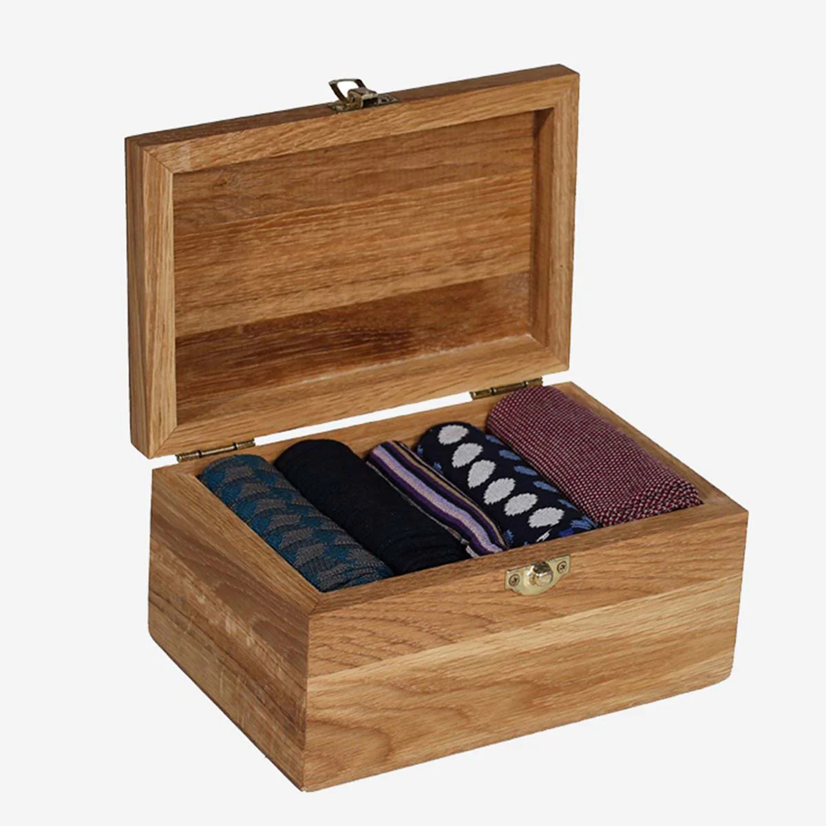 Solid Oak Sock Box - Image 2