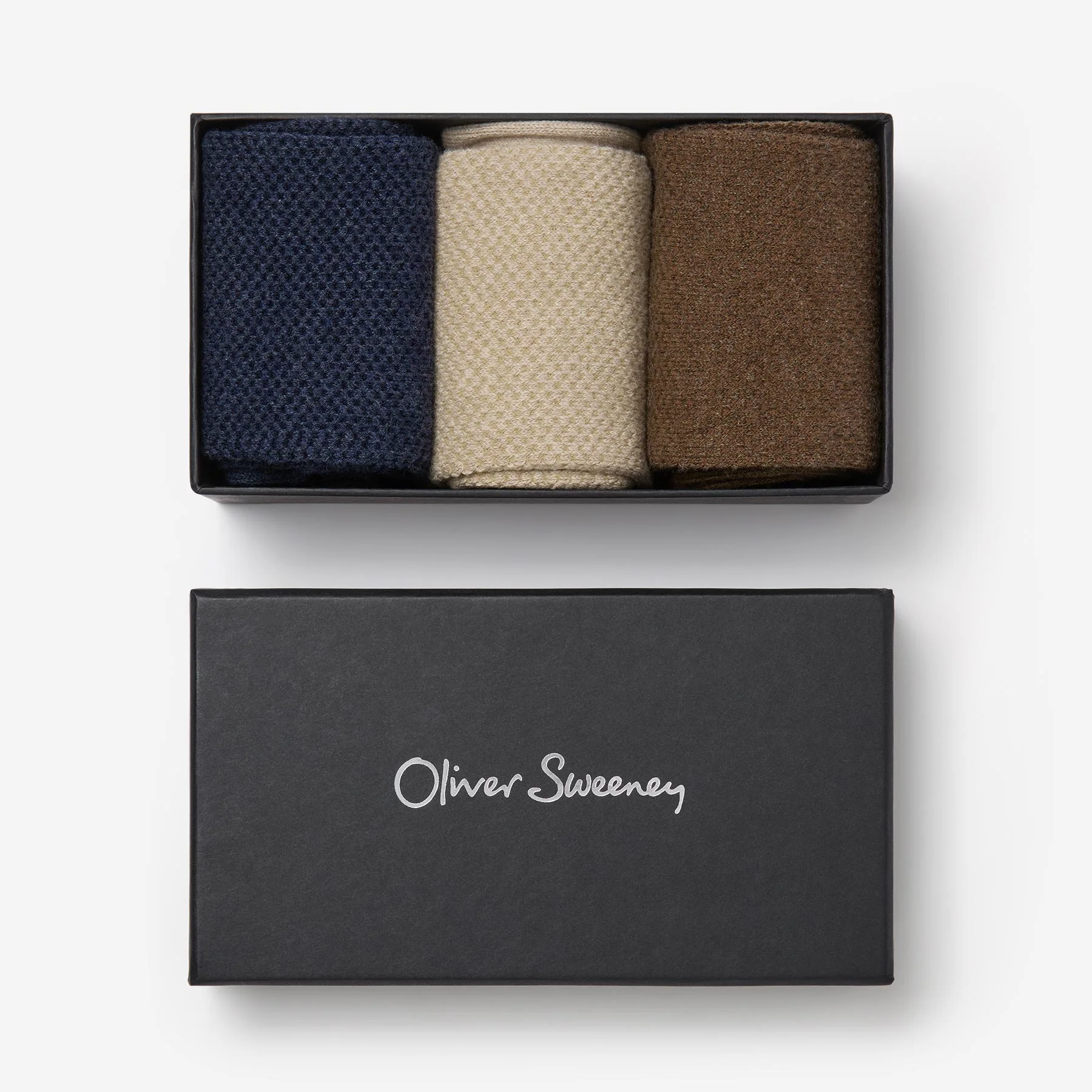 Sock Box Chocolate/Navy/Putty - Image 2