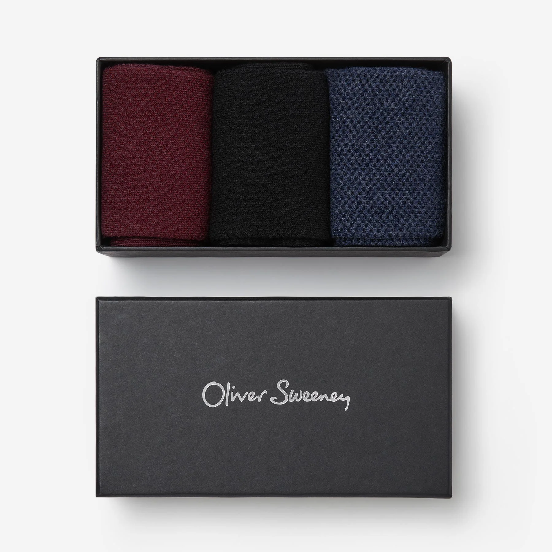 Sock Box Navy/Black/Burgundy - Image 2