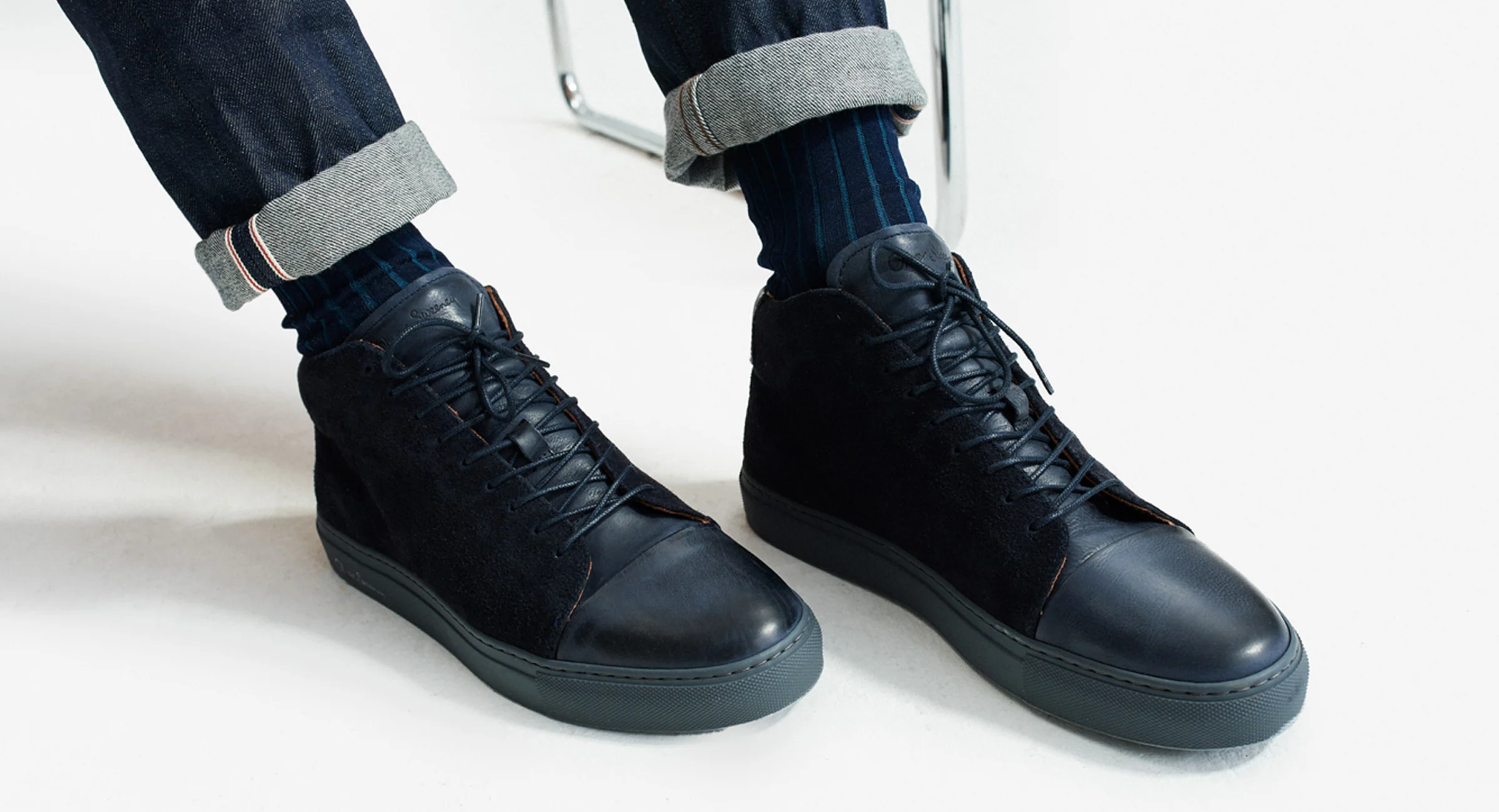 Torrejao Suede/Calf Leather Cupsole Trainers - Image 9